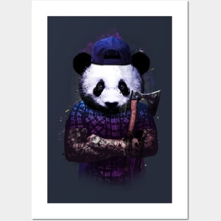 panda woodcutter Posters and Art